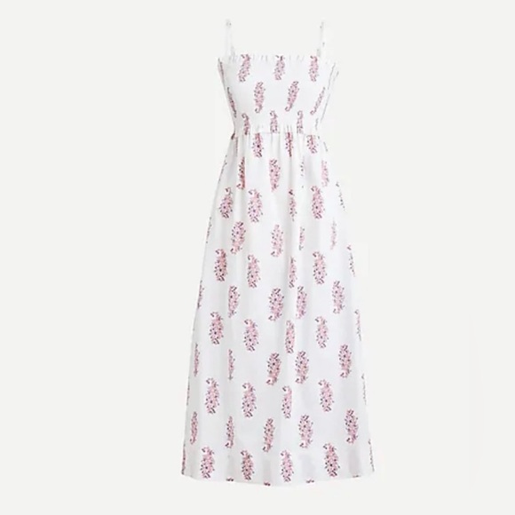 NWOT Beautiful J.crew Smocked Cotton Poplin Dress, Size XS - Picture 2 of 10